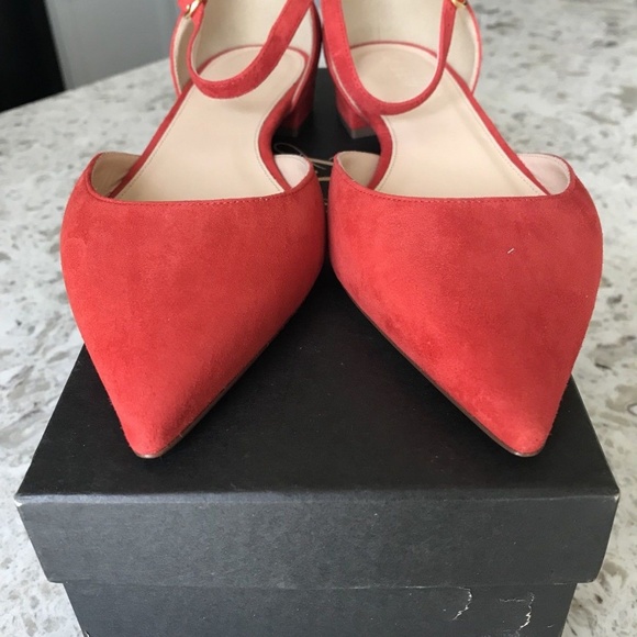 J.CREW NWT Red Lily SUEDE LEATHER Flats Shoes 7.5 - Picture 6 of 7